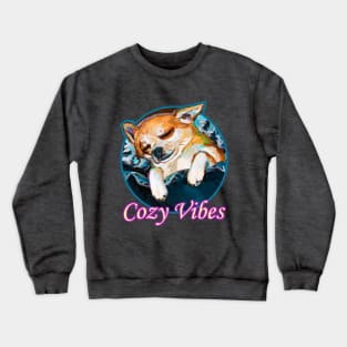 Cozy Vibes Chihuahua by Robert Phelps Crewneck Sweatshirt